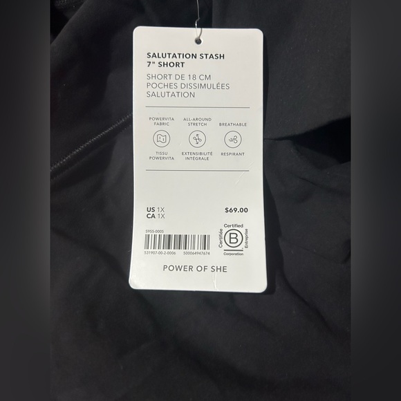 NWT Athleta 1X salutation stash 7’ short - Picture 8 of 9